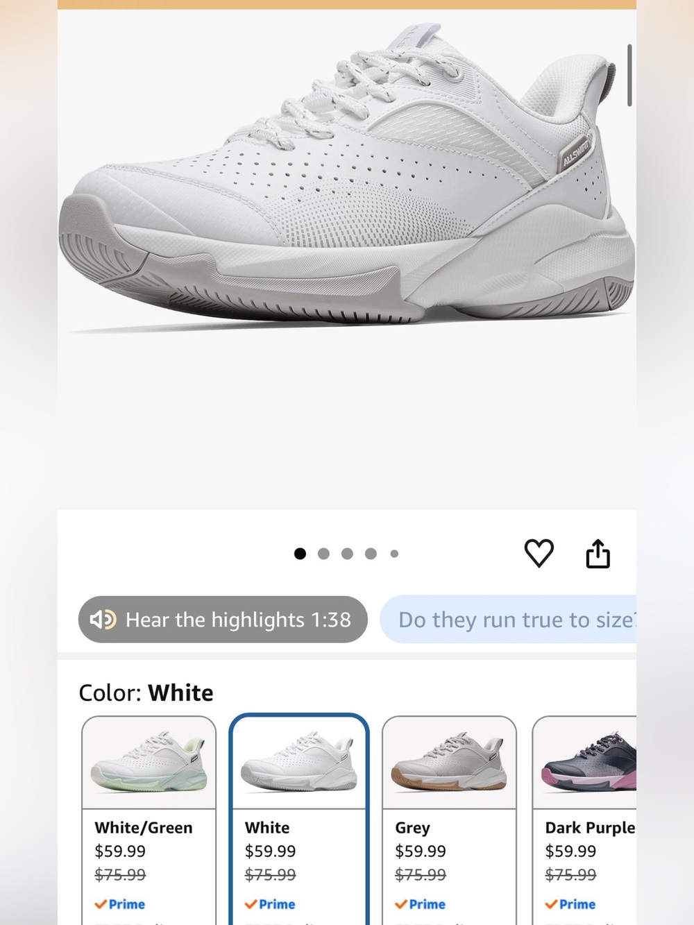 NEW IN BOX Women’s White Sneakers